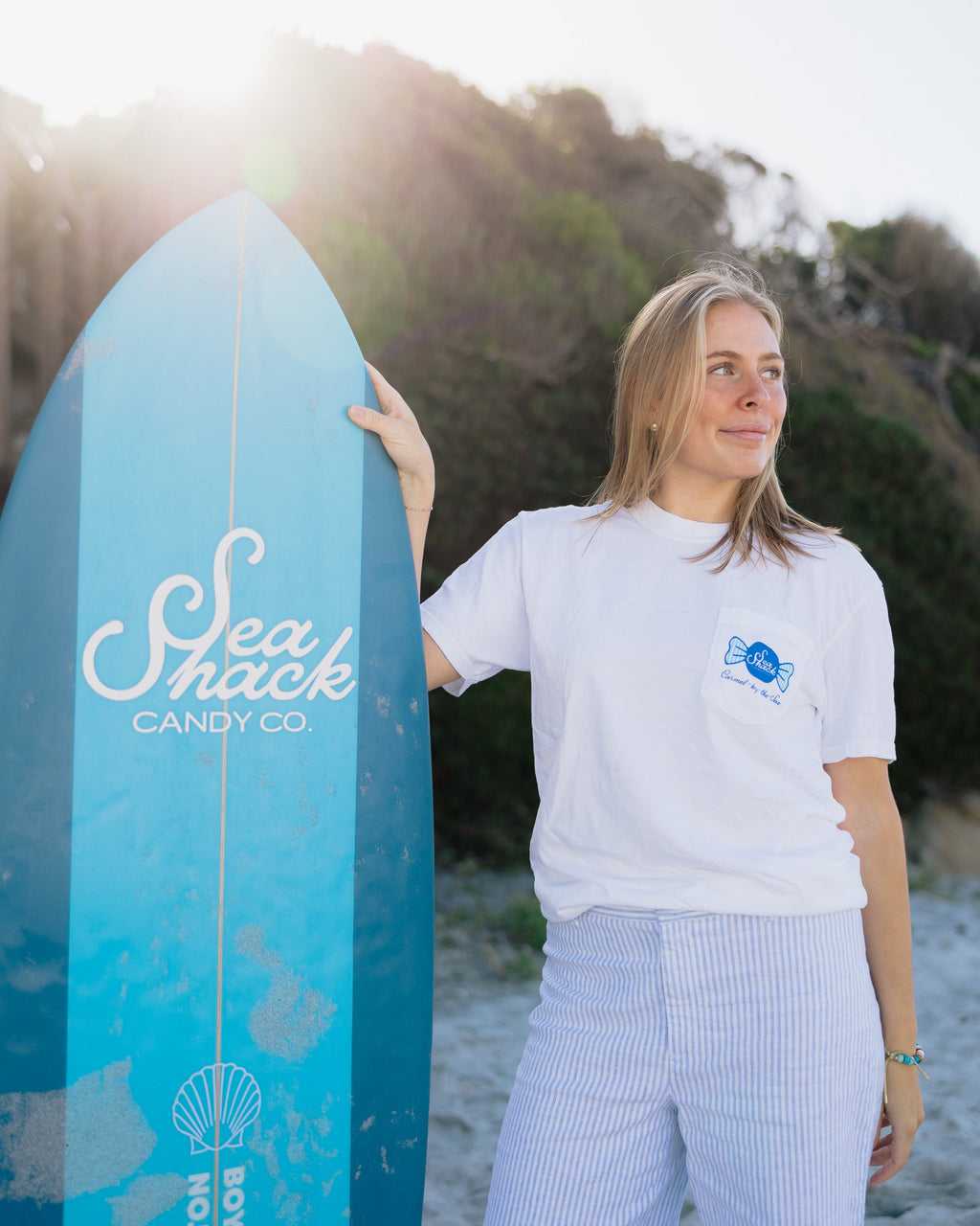 White Adult Pocket Tee